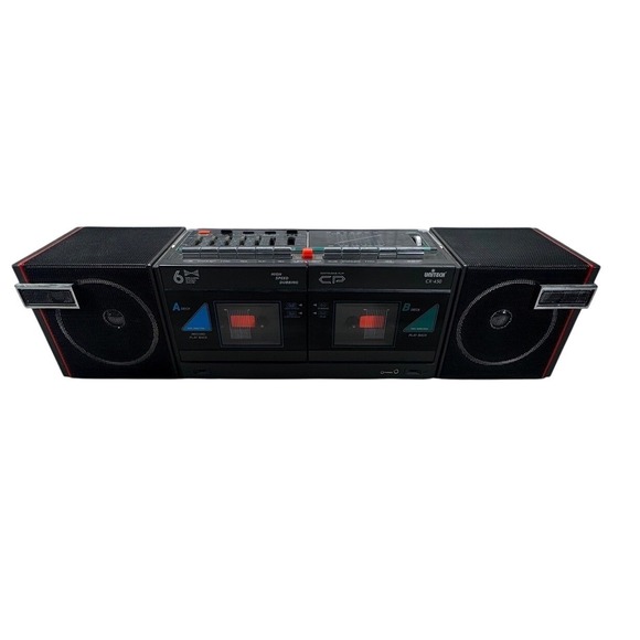 Vintage Unitech CX-450 DualCassette Boombox Stereo System Graphic Equalize